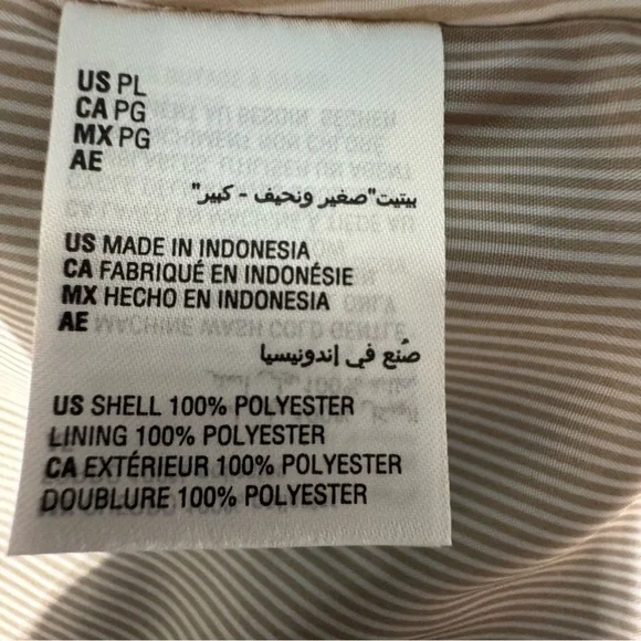 Charter Club Anorak Jacket Large Petite Water-Resistant Hooded Drawstring Waist - Picture 8 of 14